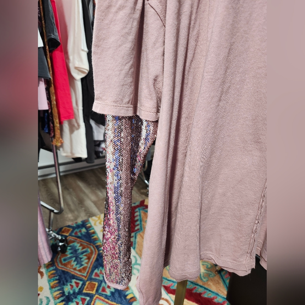 Free People Sequin Twofer long sleeve NWOT - Picture 9 of 10